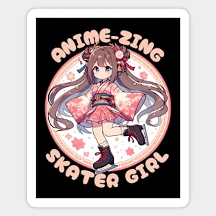 Ice skating anime Magnet